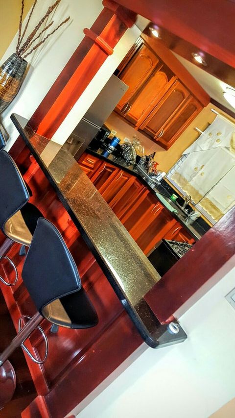 Bar for entertaining. 