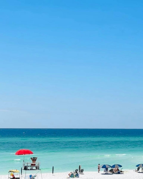 Sugar-white sand and emerald Gulf waters