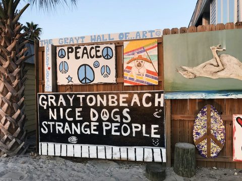 Grayton Beach Grayt Wall of Art on the sand