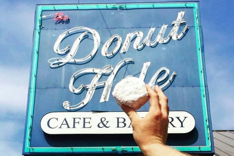 Iconic Donut Hole Cafe powdered treat nearby