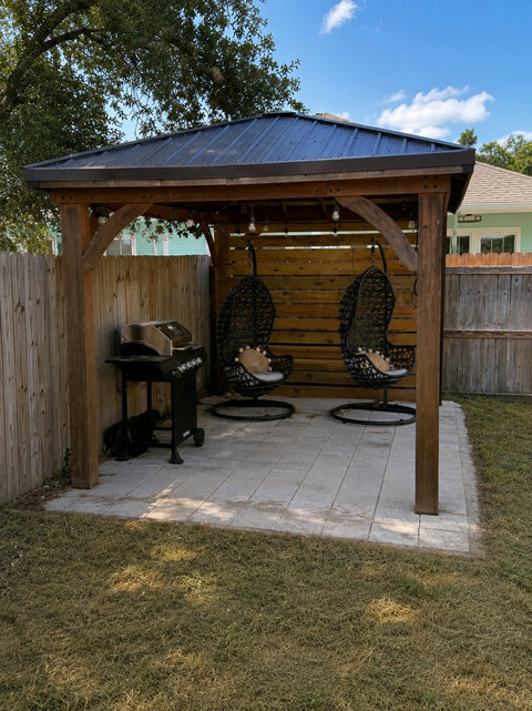 Backyard gazebo & grill