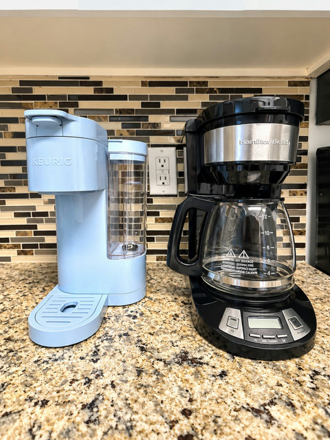 Keurig and drip coffee makers for mornings