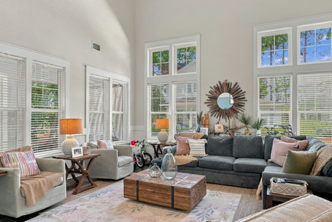 Sectional sofa and armchairs in the living room