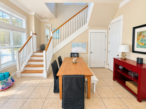 Dining area by the staircase