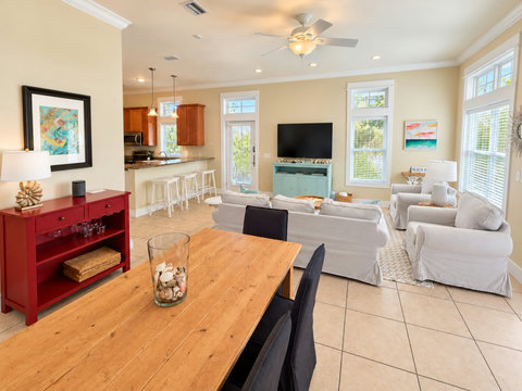 Dining area open to the living room