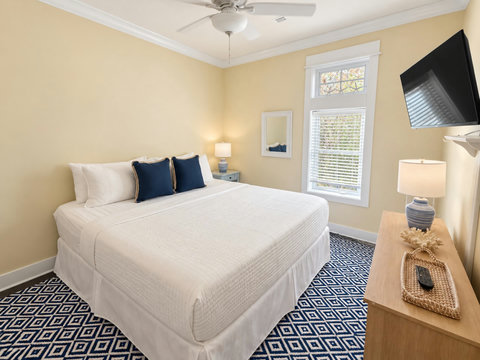 Second upstairs king bedroom with TV