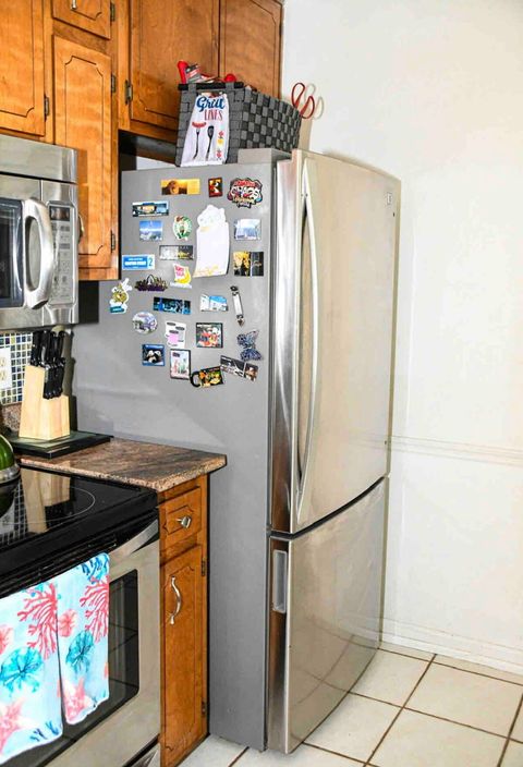 Stainless steel appliances kept clean and free of fingerprints 