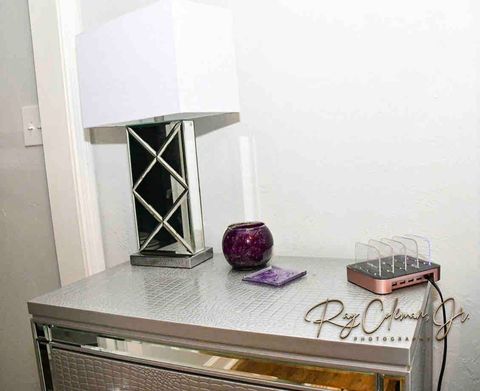 Nightstand drawers are empty and available for guest use