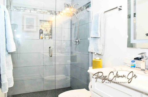 Master bathroom walk in shower with dual shower heads