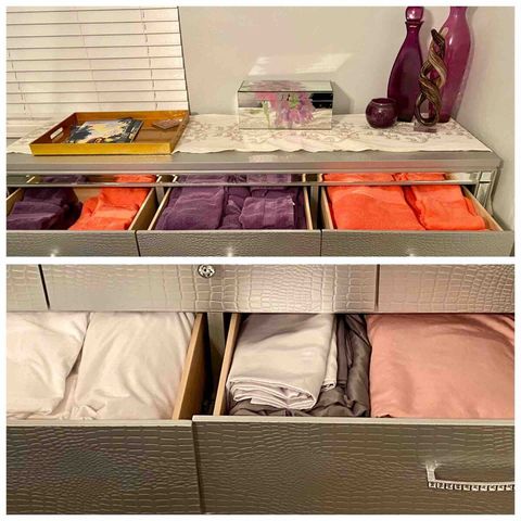 Towels and sheets are in master bedroom dresser