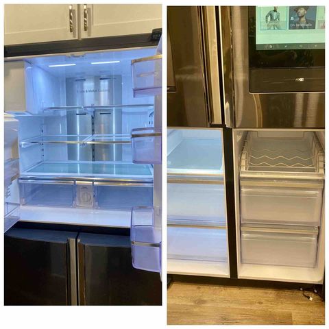 Fingerprint resistant Fridge and freezer emptied and cleaned after each guest.  Pandora is setup to play or you can connect to your device via Bluetooth 