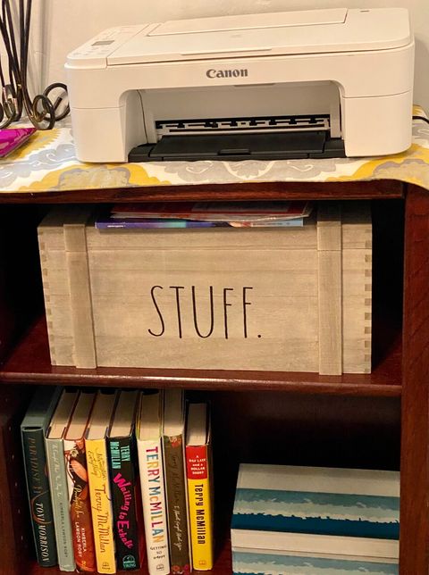 Wireless printer available in office for documents that require wet signatures. Manual on printer.  Paper is in desk drawer.