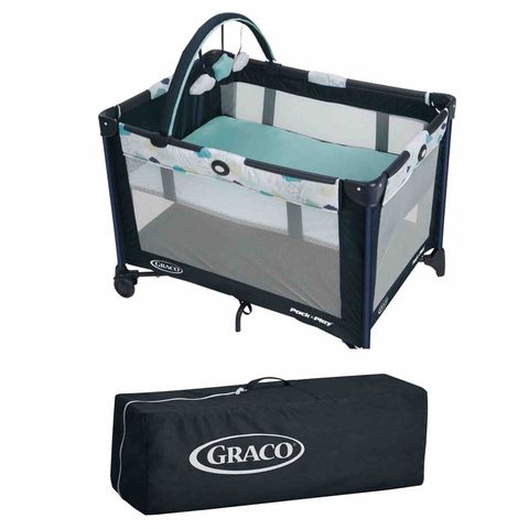 Graco Pack & Play onsite with linen
