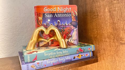 Keep your nighttime routines with the littles without having to worry about packing and traveling with all the books and all the toys.  