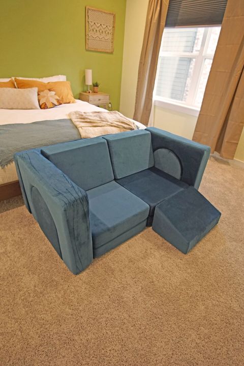 A kid's fort building/bed can be set up in any room! (Significant updates have been made to this room since this photo was taken.)