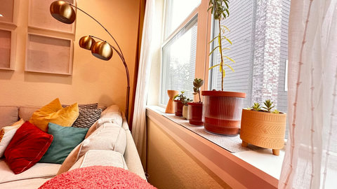 These plants love the windowsill and you can see in person how much they have grown!  Help yourself to some of the “babies” that grow along the leaf edges of the mother of thousands, if you can safely (and legally) transport them.  Winter blooms