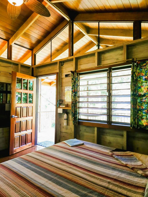 Bungalow features a King bed.
