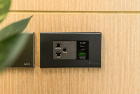 Universal plug and fast USB-C charging ports available in all bedrooms for your convenience.