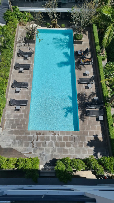 Pool view from the balcony 