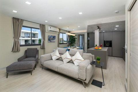 Comfy sitting in the living room