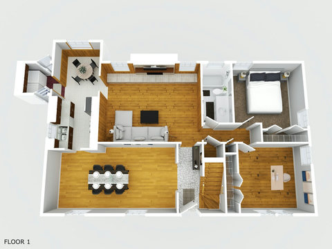 The home also has an elegantly designed foyer and a detailed dollhouse view, giving you a clear sense of the layout and flow. See every space and imagine yourself settling in with style and ease.