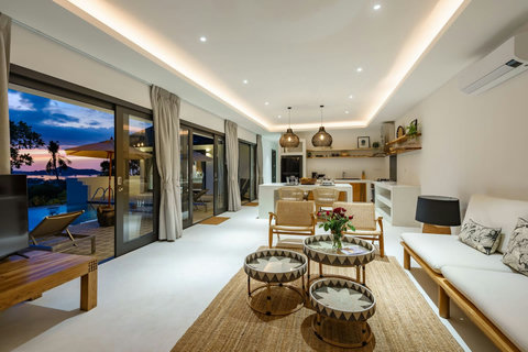 Elegant interior with artistic decor and natural materials