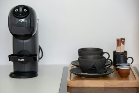 Premium coffee machine and kitchen amenities at C Villa 8-bedroom vacation rental, Koh Samui