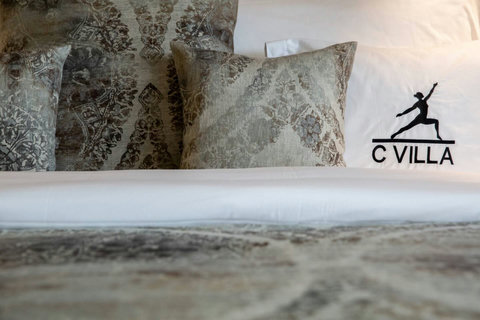 Original C Villa branded artwork and sculpture at luxury art villa in Koh Samui, Thailand