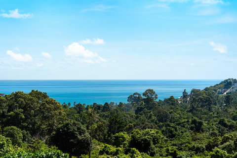 Lush tropical Chaweng Noi hillside with sea views near Villa Maya - 3BR Koh Samui vacation villa