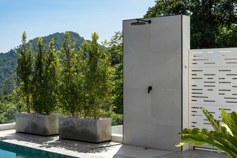 Lush tropical setting surrounding Villa Maya - private 3BR Chaweng Noi sea view villa Koh Samui