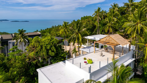 Villa Bond Rooftop and Ocean Panorama - Luxury Koh Samui Hillside Villa with Modern Design and Infinity Pool Thailand