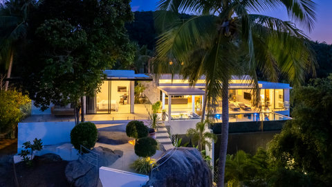 Panoramic Ocean Views from Villa Bond - Koh Samui Luxury Hillside Location with Tropical Island Scenery Thailand