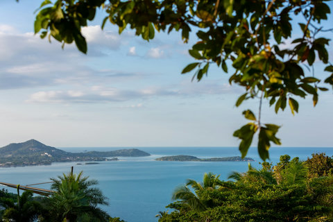 Villa Bond Aerial View with Tropical Landscaping - Luxury Koh Samui Vacation Villa with Pool and Ocean Views Thailand