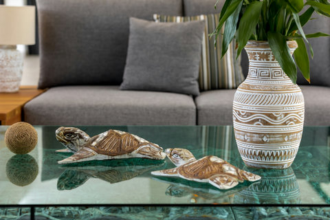 Stylish Living Room Decor at Villa Bond - Contemporary Thai-Inspired Interior Design in Luxury Koh Samui Vacation Villa