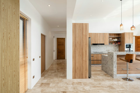 Modern smart-lock entrance with contemporary design at Villa Gala, Koh Samui