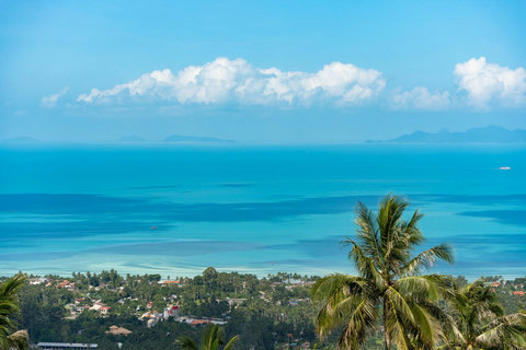 Turquoise beach and tropical coastline near Villa SKY, Nathon Koh Samui Thailand