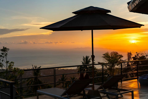 Stunning sunset over the ocean near Villa SKY, Nathon Koh Samui Thailand
