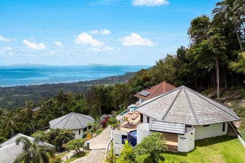 Hillside villa with tropical garden and sea views at Villa SKY, Nathon Paradise Village