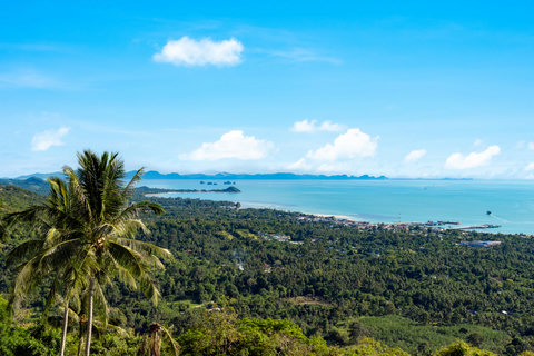 Expansive ocean horizon over Nathon and the lush Koh Samui hills
