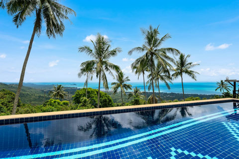 Tropical hillside with panoramic ocean views from Moonview Paradise Village Koh Samui