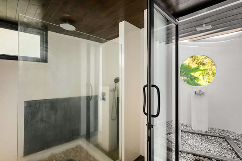Modern bathroom with rain shower and sleek design at Sunhouse - Koh Samui hillside villa Paradise Village