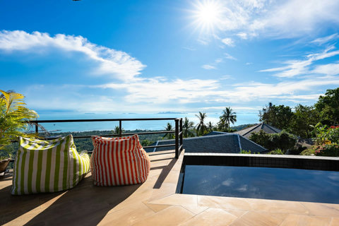 Relax in the hammock with stunning Koh Samui sea views - Sunhouse hillside villa at Paradise Village