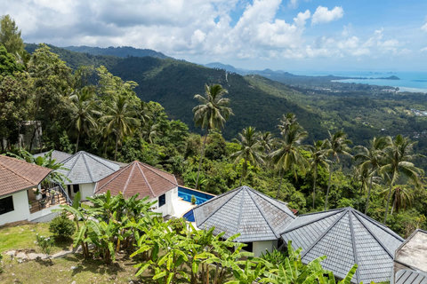 Thai pavilion and pool with ocean views - Sunhouse luxury hillside villa at Paradise Village Koh Samui