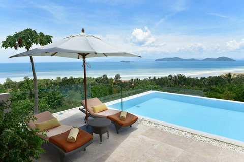 Spectacular infinity pool with breathtaking Gulf of Thailand ocean and island views - Villa Soluna 5-bedroom luxury hillside retreat southern Koh Samui
