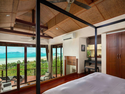 Master bedroom with stunning ocean views, modern furnishings and direct terrace access - Villa Soluna 5-bedroom luxury hillside retreat southern Koh Samui