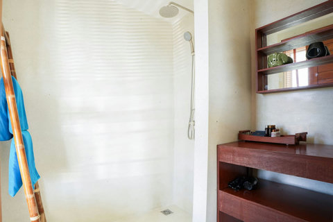 Bathroom and kitchen with clean modern finishes