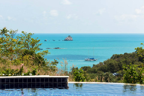 Stunning sea view with turquoise waters and tropical coastline