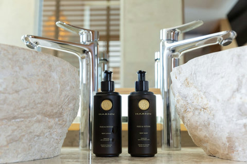 Premium bath amenities and luxury toiletries provided at C Villa, Koh Samui Thailand vacation rental