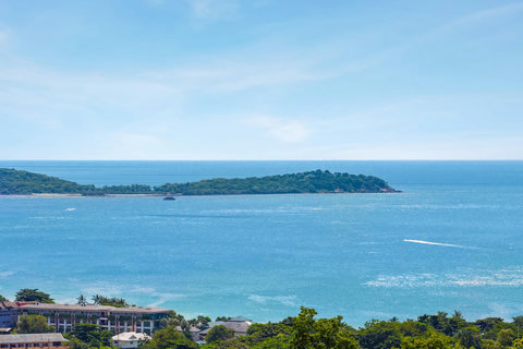 Uninterrupted ocean and island views from your private villa terrace