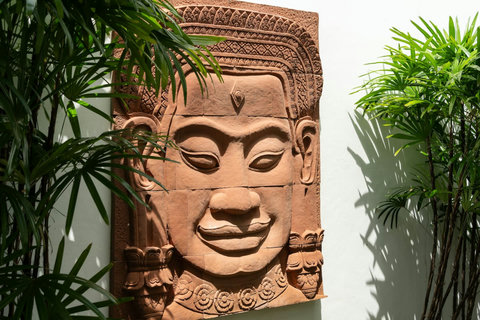 Buddha statue with tropical plants Villa Jasmine decor Koh Samui
